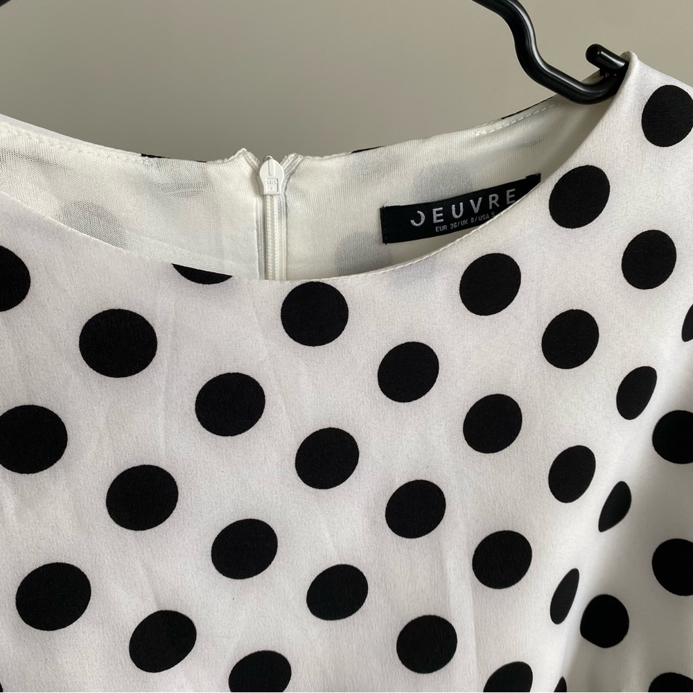 NWOT retro long sleeves polka dot dress - Picture 6 of 6